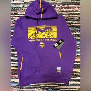 NWT Minnesota Vikings Hoodie Men’s Size M Purple Hooded Sweatshirt  NFL Rtl $85